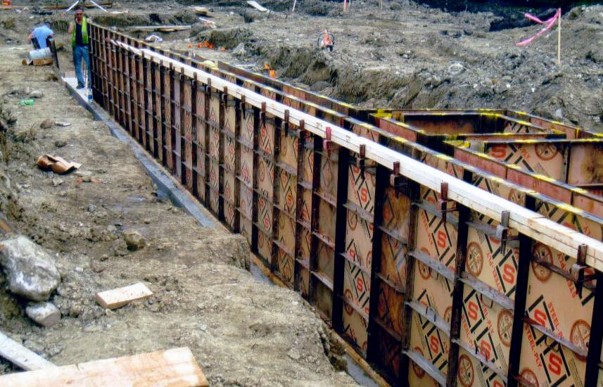 Poured Wall Before, Concrete